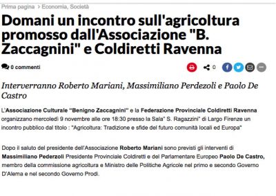 Convegno su agricoltura