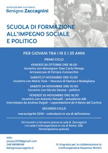 scuola formazione impegno sociale Benigno Zaccagnini